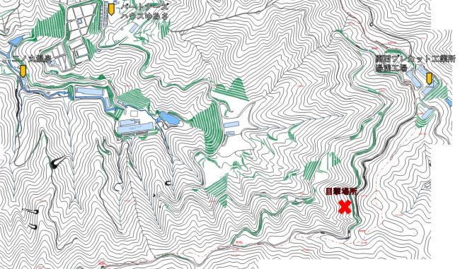 目撃場所位置図