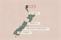 ケリケリ町の位置図　ニュージーランド北島 位置図画像